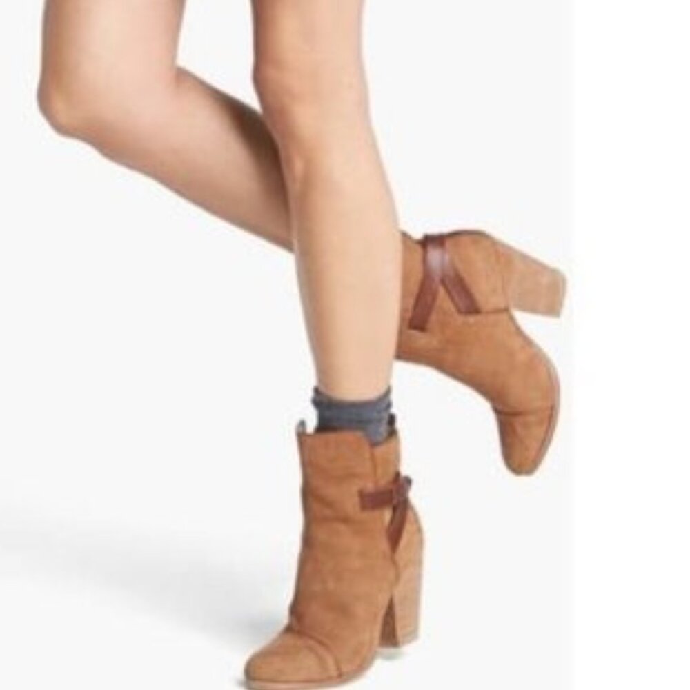 Rag & Bone 'Kinsey' Bootie Brown Suede Ankle Size 39.5